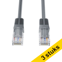 Aanbieding: 3x 123inkt netwerkkabel Cat5e grijs (3 meter)