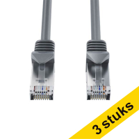 Aanbieding: 3x 123inkt netwerkkabel Cat7 S/FTP grijs (3 meter)