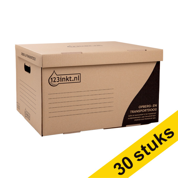 Aanbieding: 3x 123inkt opberg- en transportdoos A4/folio 433 x 364 x 263 mm (10 stuks)  302070 - 1