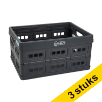 Aanbieding: 3x 123inkt vouwkrat 30 liter antraciet