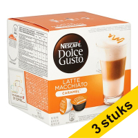 Aanbieding: 3x Nescafé Dolce Gusto latte macchiato caramel (16 stuks)