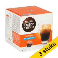 Aanbieding: 3x Nescafé Dolce Gusto lungo decaffeinato (16 stuks)