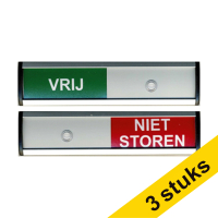 Aanbieding: 3x Posta Picto schuifbord vrij/niet storen (12,5 x 3 cm)