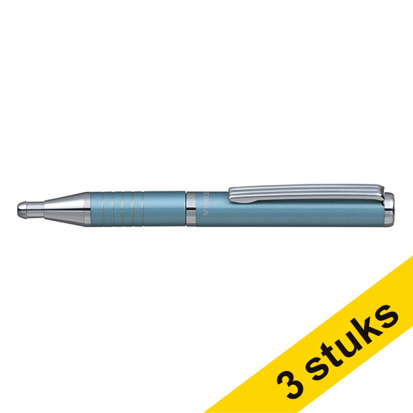 Aanbieding: 3x Zebra SL-F1 balpen lichtblauw  423800 - 1