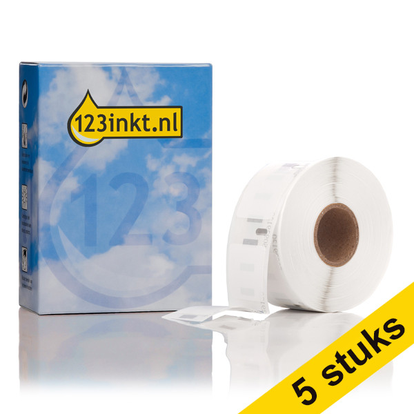 Aanbieding: 5x 123inkt LW650 S0929120 vierkante multifunctionele etiketten S0929120C 650746 - 1