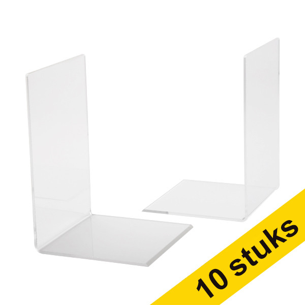 Aanbieding: 5x 123inkt acryl boekensteunen transparant 12 x 12 x 17,5 cm (2 stuks)  301721 - 1