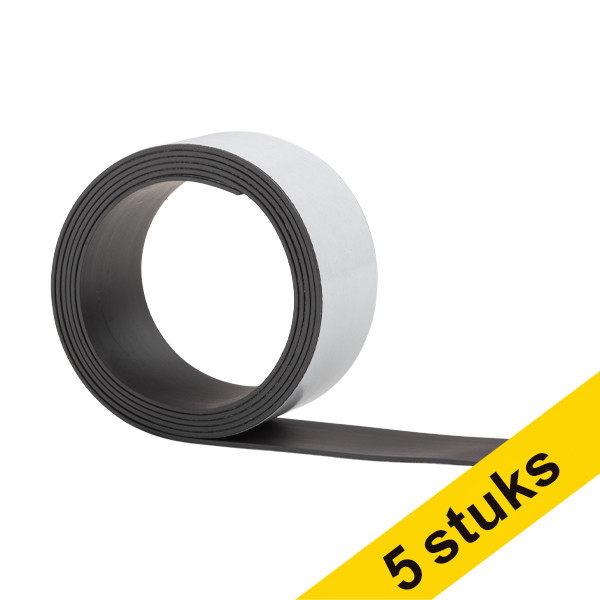 Aanbieding: 5x 123inkt magneetband zelfklevend 2,5 cm x 1 m  301867 - 1