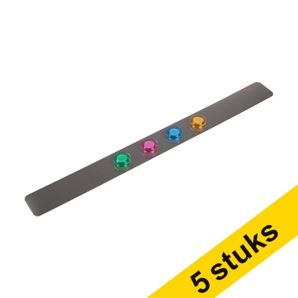 Aanbieding: 5x 123inkt magnetische wandlijst RVS inclusief 4 magneten (50 x 5 cm)  302141 - 1