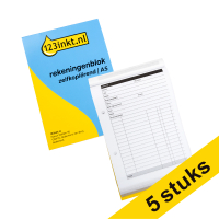 Aanbieding: 5x 123inkt rekeningenblok zelfkopiërend A5