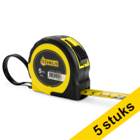 Aanbieding: 5x 123inkt rolmaat in rubberen behuizing (5 meter)