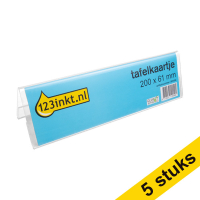 Aanbieding: 5x 123inkt tafelkaartje 200 x 61 mm  301571