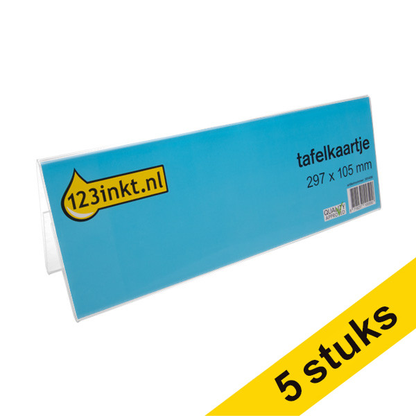 Aanbieding: 5x 123inkt tafelkaartje 297 x 105 mm  301572 - 1