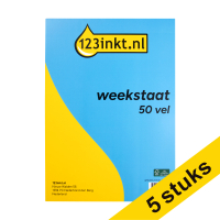 Aanbieding: 5x 123inkt weekstaat (50 vel)  302204