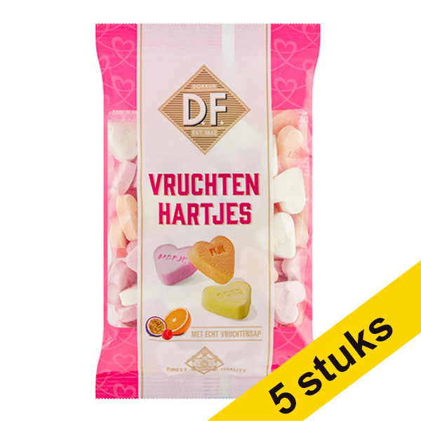 Aanbieding: 5x Fortuin vruchtenhartjes (200 gram)  423693 - 1