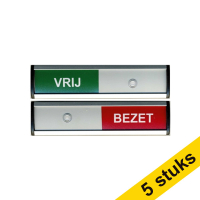 Aanbieding: 5x Posta Picto schuifbord vrij/bezet (12,5 x 3 cm)