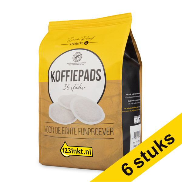 Aanbieding: 6x 123inkt koffiepads Dark Roast 36 stuks  404259 - 1