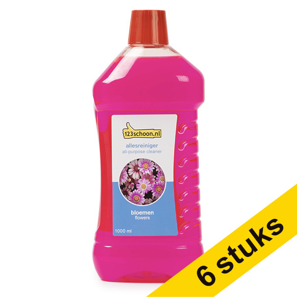 Aanbieding: 6x 123schoon allesreiniger Bloemen (1000 ml)  SDR06050 - 1