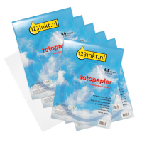 Aanbieding 123inkt fotopapier verwijderbare textielsticker A4 wit: 5 sets + 1 GRATIS (totaal 30 stickers)  300344