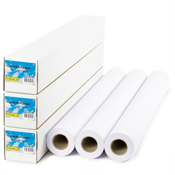 Aanbieding 3x: 123inkt Standard paper roll 914 mm x 50 m (90 grams) 1570B008C 155045 - 1
