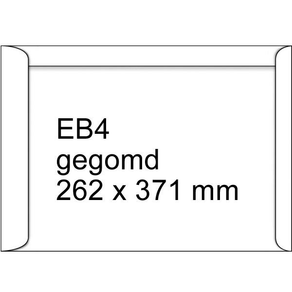 envelop wit 262 x 371 mm - EB4 gegomd (250 stuks) 123inkt.nl