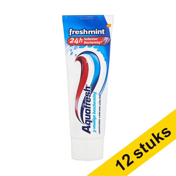 Aquafresh Aanbieding: 12x Aquafresh Freshmint tandpasta (75 ml)  SAQ01006 - 1