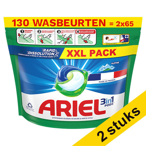 Ariel Aanbieding: Ariel All-in-one Mountain Spring pods wasmiddel (130 wasbeurten)  SAR05401 - 1