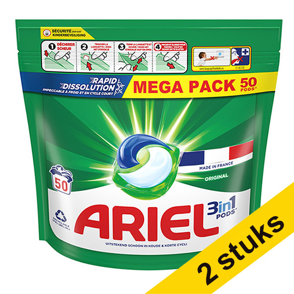 Ariel Aanbieding: Ariel All-in-one Original pods wasmiddel (100 wasbeurten)  SAR05231 - 1