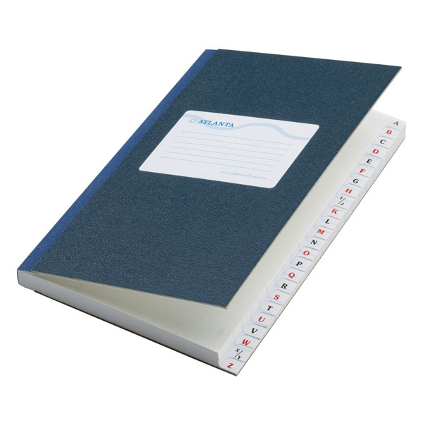Atlanta notitieboek blauw met A-Z index 165 x 105 mm 192 vel gelinieerd 2182204600 203036 - 1