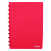 Atoma Trendy gelinieerd schrift A4 transparant rood 72 vel