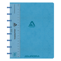 Aurora Adoc gelinieerd schrift met liniaal A5 blauw 72 vel 3811.741B 330081