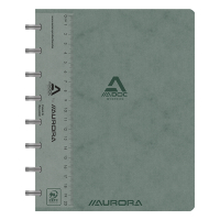 Aurora Adoc gelinieerd schrift met liniaal A5 grijs 72 vel 3811.741GRIS 330080