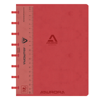 Aurora Adoc gelinieerd schrift met liniaal A5 rood 72 vel 3811.741R 330082