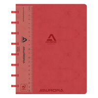 Aurora Adoc geruit schrift met liniaal A5 rood 72 vel (5 mm) 3845.748R 330085
