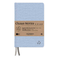 Aurora Ocean notitieboek 145 x 220 mm gelinieerd 96 vel walvis blauw 2396RTB 330067