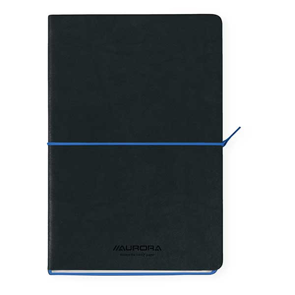 Aurora Tesoro notitieboek A5 gelinieerd 96 vel zwart/blauw 2396TESB 330075 - 1