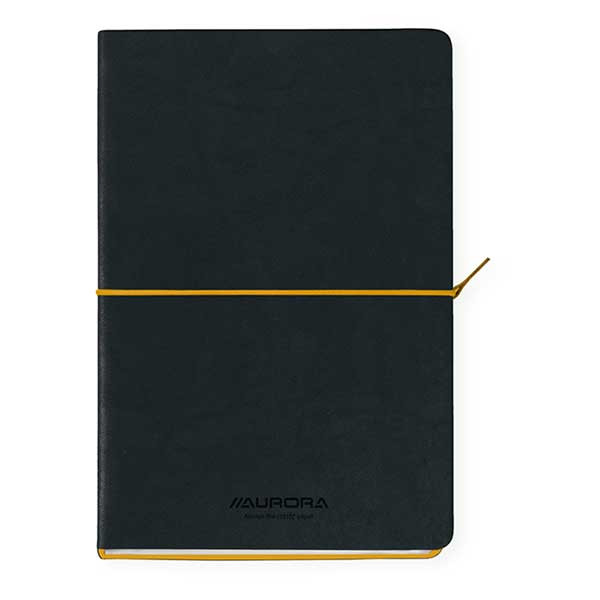 Aurora Tesoro notitieboek A5 gelinieerd 96 vel zwart/geel 2396TESJ 330077 - 1