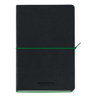 Aurora Tesoro notitieboek A5 gelinieerd 96 vel zwart/groen 2396TESG 330076