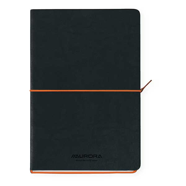 Aurora Tesoro notitieboek A5 gelinieerd 96 vel zwart/oranje 2396TESO 330078 - 1