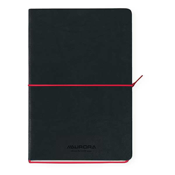 Aurora Tesoro notitieboek A5 gelinieerd 96 vel zwart/rood 2396TESR 330079 - 1