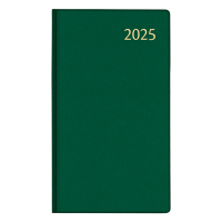 Aurora Visuplan Seta weekagenda 2025 met uurindeling groen (1 week 2 pagina's) 6-talig 2014G 330002