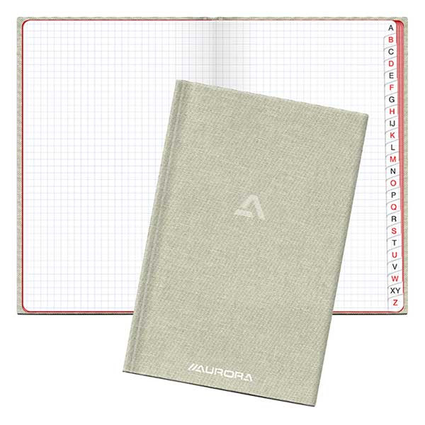 Aurora notitieboek met A-Z tabs 145 x 220 mm geruit 96 vel grijs (5 mm) R2396SQ5 330066 - 1