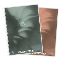 Aurora spiraalblok A4 gelinieerd 90 grams 50 vel assorti (10 stuks) 5L50 330042