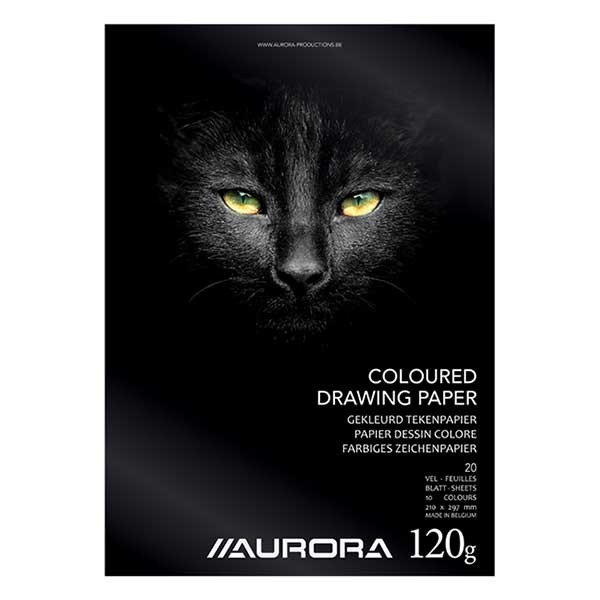 Aurora tekenblok A4 120 grams gekleurd papier (20 vel) BL47 330072 - 1