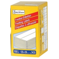 Avery Zweckform 3435 frankeeretiketten 135 x 38 mm wit (1000 etiketten) 3435 212224