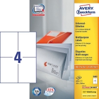 Avery Zweckform 3483 universele etiketten 105 x 148 mm wit (400 etiketten) 3483 212000