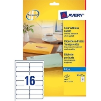 Avery Zweckform J8562-25 transparante etiketten 99,1 x 33,9 mm (400 etiketten) J8562-25 212548