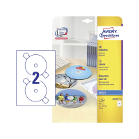 Avery Zweckform J8676-25 cd-etiketten 2 per vel (50 etiketten) J8676-25 212825