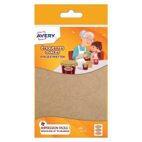 Avery family OVKR18 ovale etiketten kraft 41 x 89 mm (18 stuks) OVKR18 212800