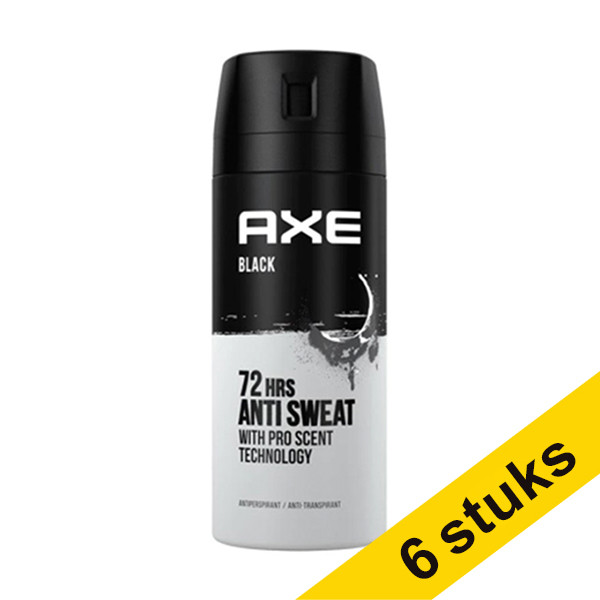 Axe Aanbieding: 6x Axe Black Dry deodorant (150 ml)  SAX00223 - 1