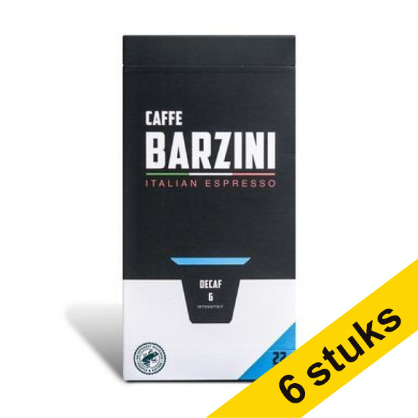 Barzini Aanbieding: 6x Barzini Decaf koffiecups (22 stuks)  404272 - 1